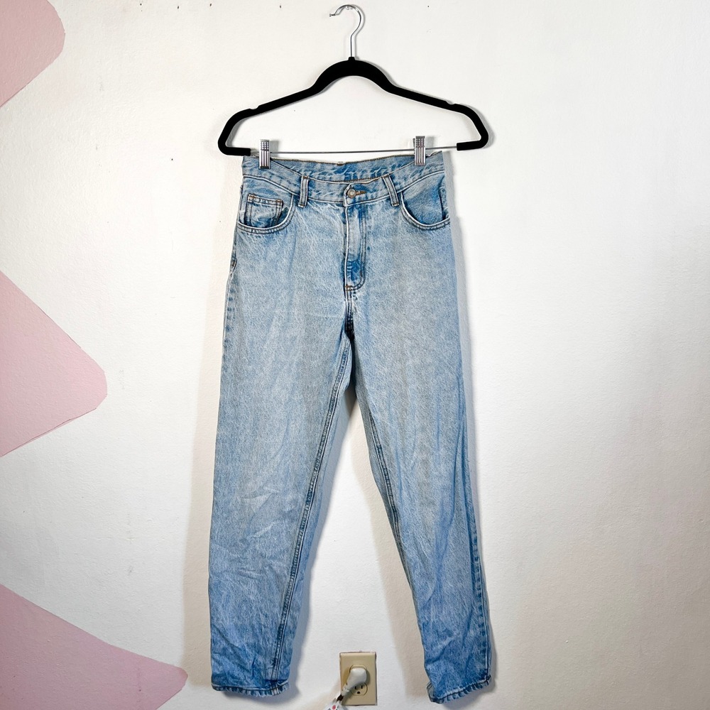 John Galt Brandy Melville Light Wash Straight Leg Jeans Size Small Distressed